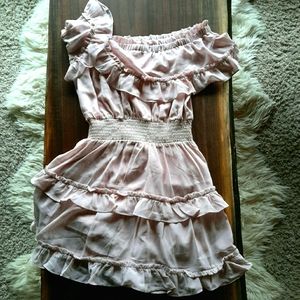 Summer country cold shoulder dress